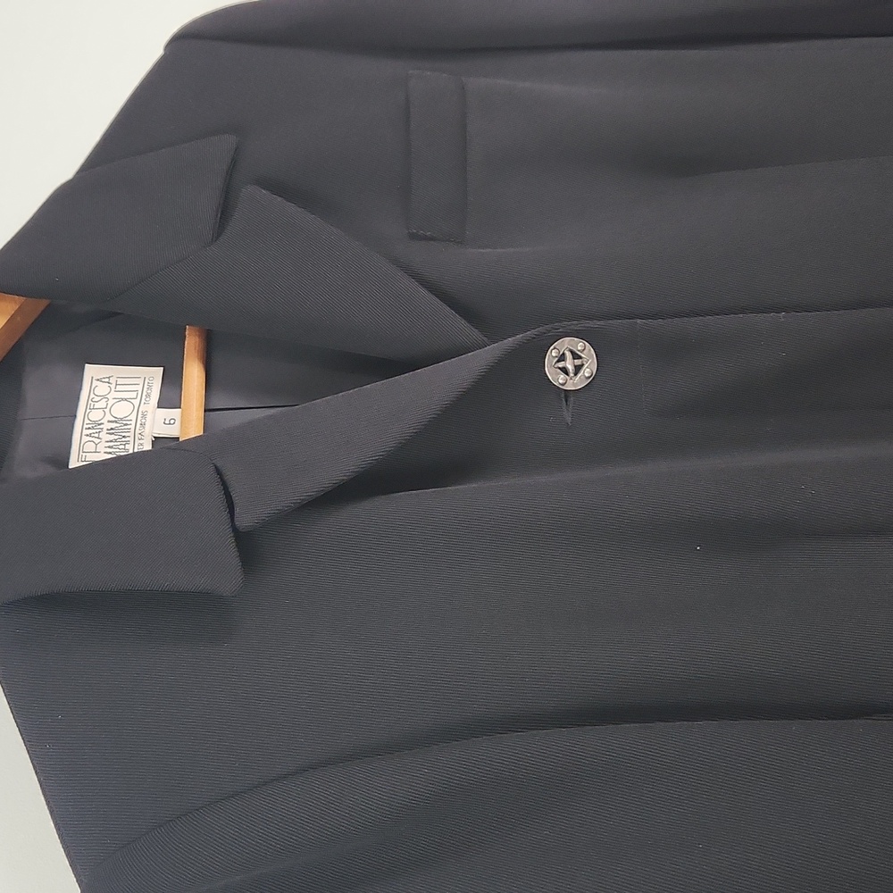 Vintage Women's Francesca Mammoliti Longline Black Blazer Jacket - Picture 9 of 14